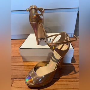 Guess Rose Gold Platform Heels (Size 8 1/2)